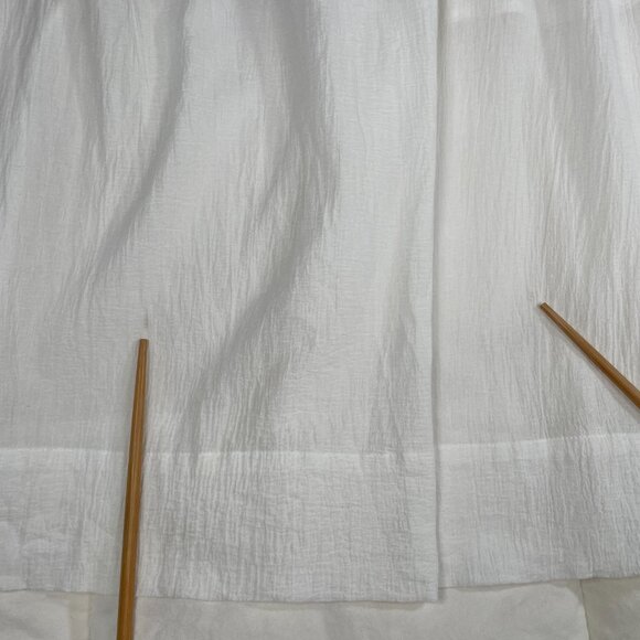 P cill Inherit Clothing Company Classic White Textured Cotton Lined Midi Skirt M - Picture 14 of 16